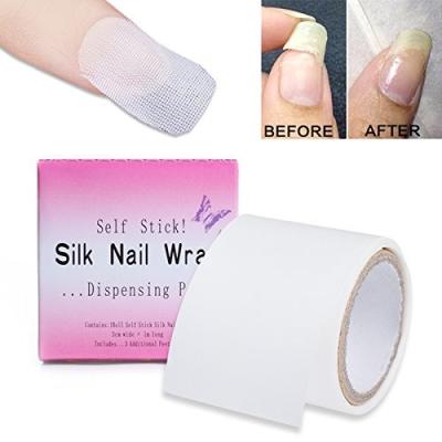 China Easy Apply Wholesale White ColorSilk Nail Wrap For Damaged Nail Tips Repair, Reinforce Extension Sticker For Polished Nails Protection for sale