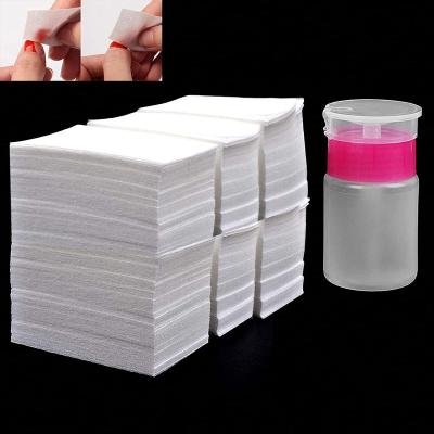 China Safe and Non-Toxic 100% Cotton High Quality Disposable Nail Polish Remover for Soak Off UV Gel Polish for sale