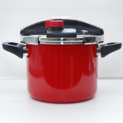 China Sustainable Fast Heat Conduction And Heat Insulation Performance High Quality Enamel Stainless Steel Pressure Cooker for sale