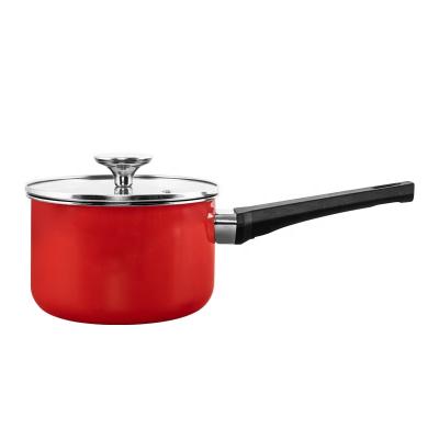 China Non-Stick Durable Single Handle Metal Milk Pan Stainless Steel Cooking Pot for sale