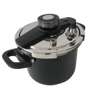 China Sustainable High Quality Black Enamel Stainless Steel Pressure Cooker Fist for sale