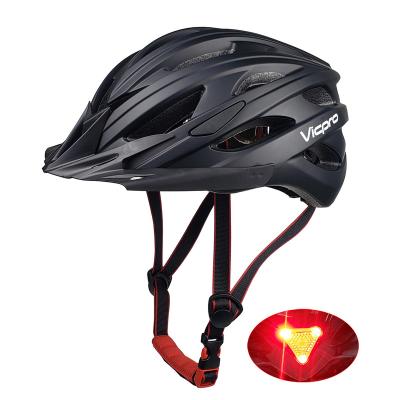 China Bike Helmets With Visor E Bike Helmet With Triangle LED Light for sale