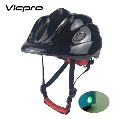 China Three Color Lights Helmet 10 Years Cool Best Child Safest Toddler Bike Helmet For Kids for sale