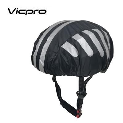 China Reflective Brand Bike Helmet Cover With Reflective Mark, High Visibility Waterproof Helmet Rain Cycling Cover for sale