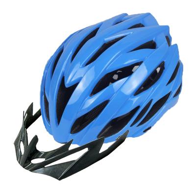 China Off-Road Bike Helmets With Visor Factory OEM/ODM Light Blue Shape Bicycle Helmet Bike for sale