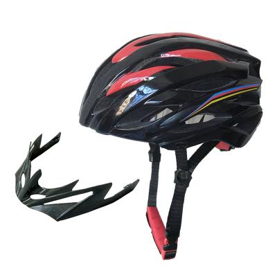 China Offroad bike helmets with visor fiber custom bicycle helmet fiets bar detachable casco della cycling bici for sale