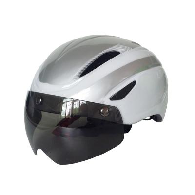 China Road Bike Helmets With Goggles Goggles Road Bicycle High Quality Helmets With 3 Lens Colors for sale