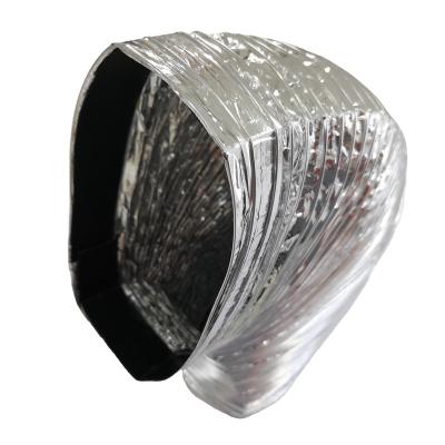 China Economy Aluminum Foil Contemporary Hose Rectangular Flexible Air Conditioner Tubing Connector Custom Design Rectangular Flexible Duct for sale