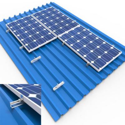 China Easy Install Single Installation Solar Panel Rail Bracket For Metal Roof PV Mounting System for sale