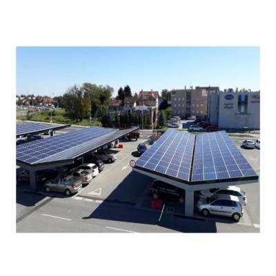 China Easy Install Low Budget Structure Parking Lot Solar Car Parking Pitch For Parking Lot Rack Solar Rack System for sale