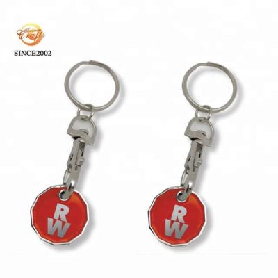 China Cheap Promotional Gifts Trolley New UK Shopping Coin Key Chain With Custom Logo for sale