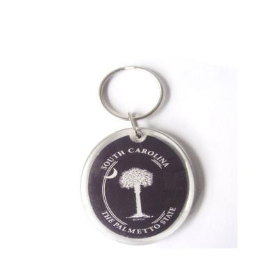 China Plastic Photo Tourists Acrylic Frame Souvenir Key Chain for sale