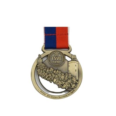 China Europe Manufacturer Custom 65mm Higher Relief 3D Metal Gold Medal for sale