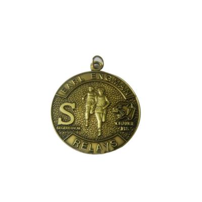 China Europe OEM Antique Gold Die Casting Metal Sport Running Medal for sale