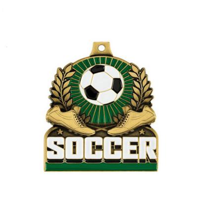 China Europe Personalized Soccer Logo Souvenir Ename Metal Medallion for sale