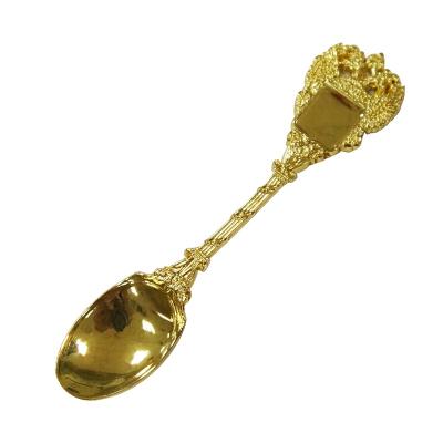 China Sustainable Souvenir Gold Plating Metal Spoon For Promotion Gift for sale