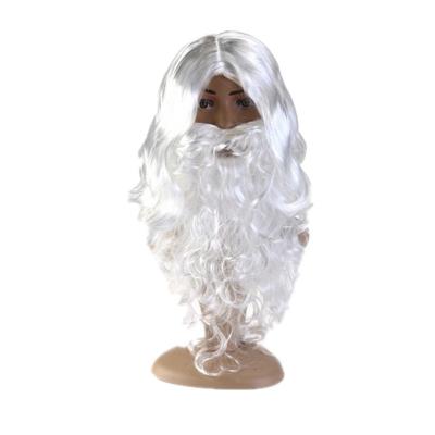 China Wholesale Water Wave Christmas Beard Wig Set Cosplay Wigs Men Full Body Curly Hair Wigs Synthetic Pixie Hair Frontals for sale