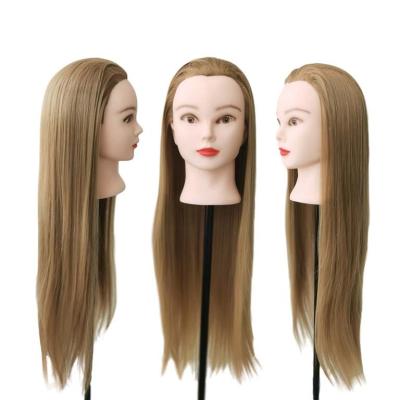 China Silky Wave Straight Mannequin With Hair Training Heads Doll Cosmetology Mannequins Vendido Hair Mock With Stand for sale