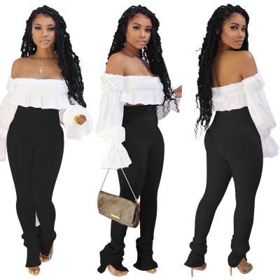 China Sexy Plus Size New Arrival Fashion Women Clothing Off The Shoulder Long Sleeve White Crop Tops for sale