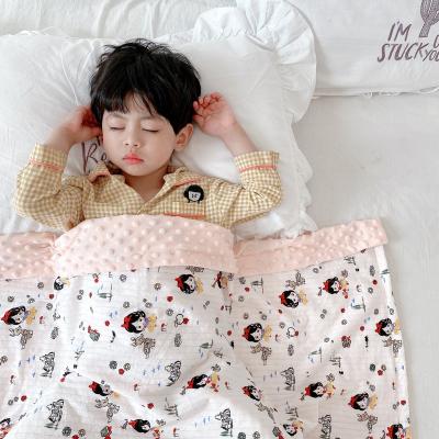 China Cartoon Anti-static Images Printing Organic Cotton Plush Baby Safety Blanket Comforter Blanket For Baby for sale