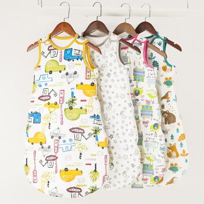 China Vest Print Full Cartoon Cotton Infant Infant Sleeping Bag Breathable Custom Sleep Bag for sale