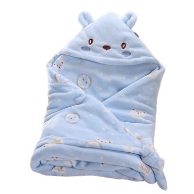 China Warm Breathable Newborn Autumn Flannel Fleece Infant Wraps Baby Wrap Wrap Blanket for sale