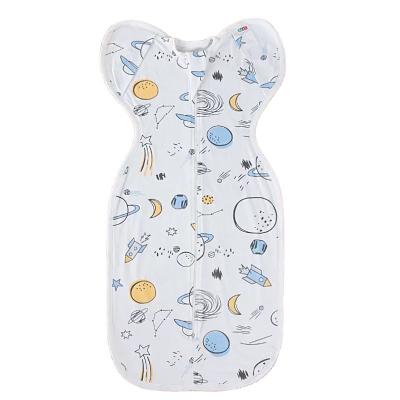 China Custom Printing Breathable 100% Cotton Muslin Infant Sleep Sack Newborn Wrap Baby Sleeping Bags for sale