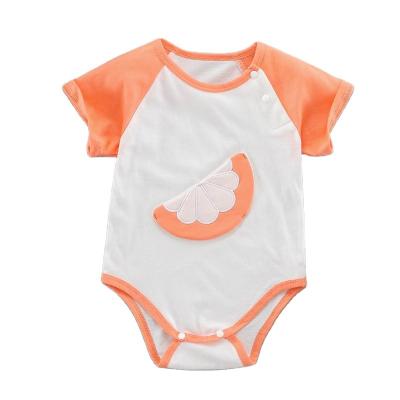 China Comfortable Breathble Summer Homedress Infant Clothes Short Sleeve Button Closure Onesie Baby Romper Overalls for sale