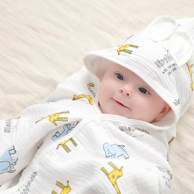 China Baby Towels Summer Cotton Baby Towels Hypoallergenic Hooded Muslin Cover Up Towel for sale