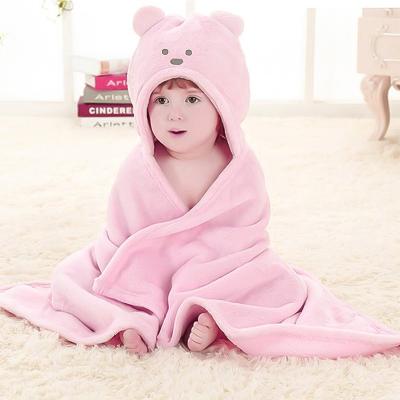 China Wholesale Quick-Dry Child Safe Coral Velvet Absorbent Hooded Baby Hoodie Bath Towel for sale