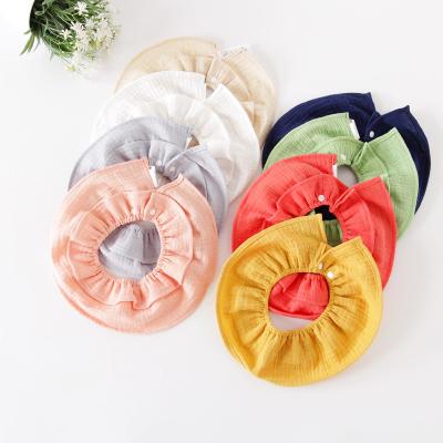 China Washable Baby 0-3 Years 360 Degree Rotating Saliva Towel Bib Necker Cotton Absorption Water for sale