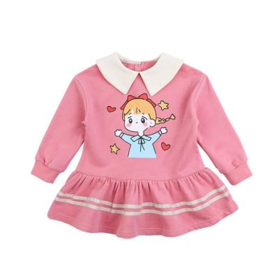 China Skinfriendly Top Selling Spring Children's Clothing Sweet Princess Style Long Sleeve Casual Dress For Girls for sale