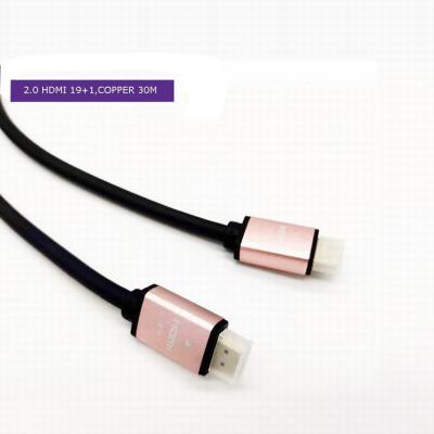 China Car Hot Selling 30m High Speed ​​Thin Gold Layer 19+1 Full 1080P Hd MI Cable 2.0V 4K 60HZ for sale