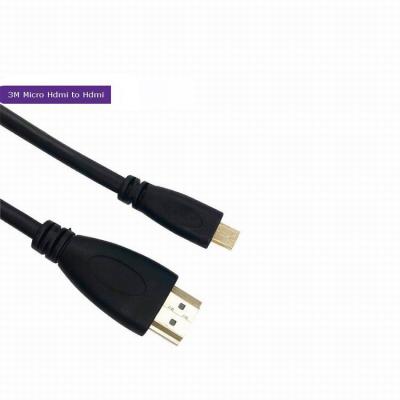 China Hot Sale COMPUTER Support 4K 1080P 3D HD 3M Micro Hd MI To Hd MI Cable for sale