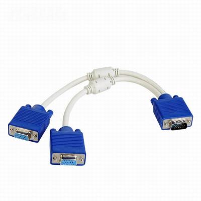 China COMPUTER gold plated VGA 3+6 VGA Cable 1 to VGA 2 Cable for sale