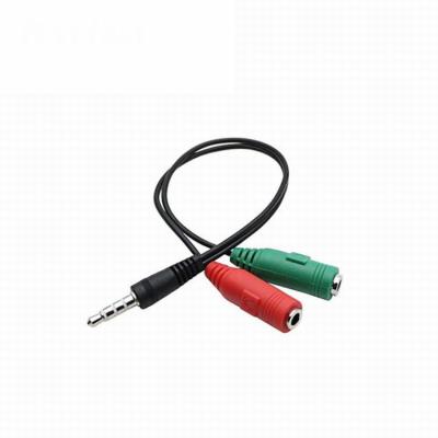 China Camera 1 to 2 Hot Sale 3.5mm Audio Splitter Cable Mic Earphone Headphones Jack Stereo for sale