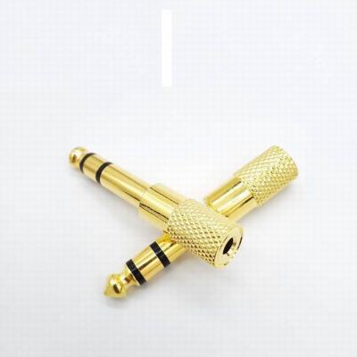 China audio & Video Gold Plated 6.5mm Stereo Male Plug To 3.5mm Female Audio Jack Connector for sale