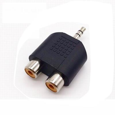 China audio & Hot Sale 3.5mm Video Stereo Male To Female 2 RCA Jack Audio Connector for sale