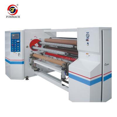 China RED-S double shaft masking tape rewinding machine duct tape log roll converting machine auto rotate rewinder for sale