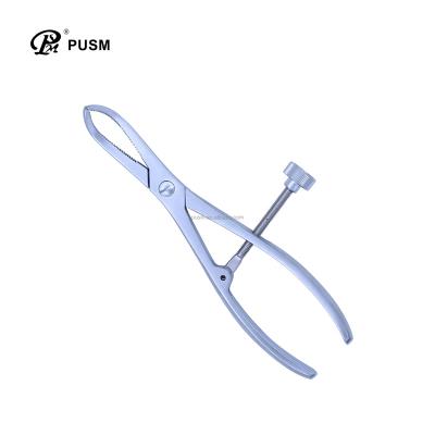 China PUSM Reusable Surgical Medical Orthopedic Instrument Curved Head Reduction Forceps 063249-1 for sale