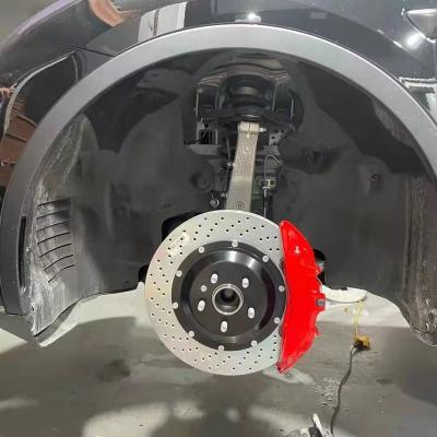 China Front Wheel Jekit Big Brake V6 With 380*34mm Drilled Disc Kit For Tesla Model Y for sale