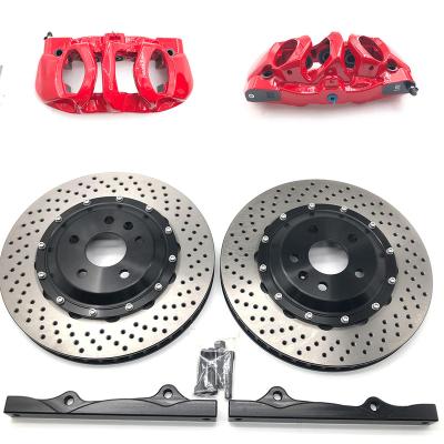 China Jekit M6 380*34mm front wheel drilled disc rotor center bracket pads metal pipe for Volkswagen Passat cc r53 brake kit for sale