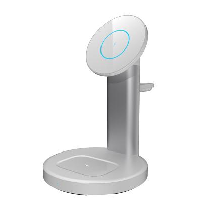 China Smart Watch 3 in 1 15W QI Fast Wireless Charger Stand for iPhone, Wireless Charging Dock for Airpods, Wireless Charger for Apple Watch for sale