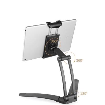 China Hot Cell Phone /tablet Stand On Wall Mount Multifunction Kitchen Amazon Tablet Desk Phone Holder Stand Aluminum Foldable for sale