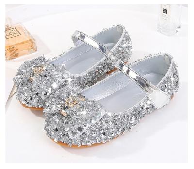 China SZYA2 2020 New PU Girls Crystal Princess Shoes Children Leather Shoes for sale