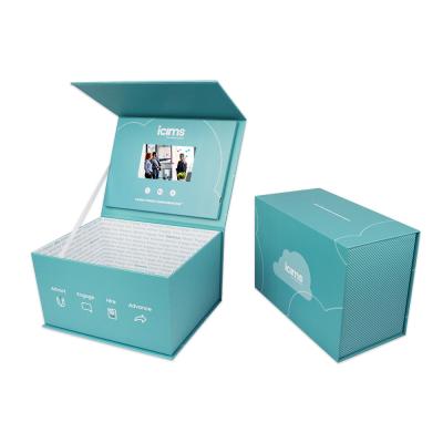 China Europe Download Your Screen Hd Video Box Flower LCD / Video Paper Box Gift 7 Inch Video Gift Box for sale