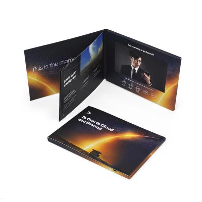 China Promotional LCD Digital Screen Greeting Card Book a5 Europe Video A4 Video Brochure For Business Advertising for sale