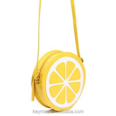 China Fashion PU Lemon Yellow Leather Bag Convenient Small Shoulder Bag for sale