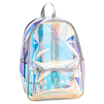 China Large Light Multi Function Outdoor Hotsale Waterproof Custom Clearly Fashion Iridescent Backpack for sale