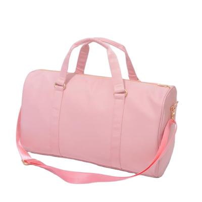 China With long shoulder strap hot sales sport bright colors sneaker bag pink duffle bags moving duffel bag for sale